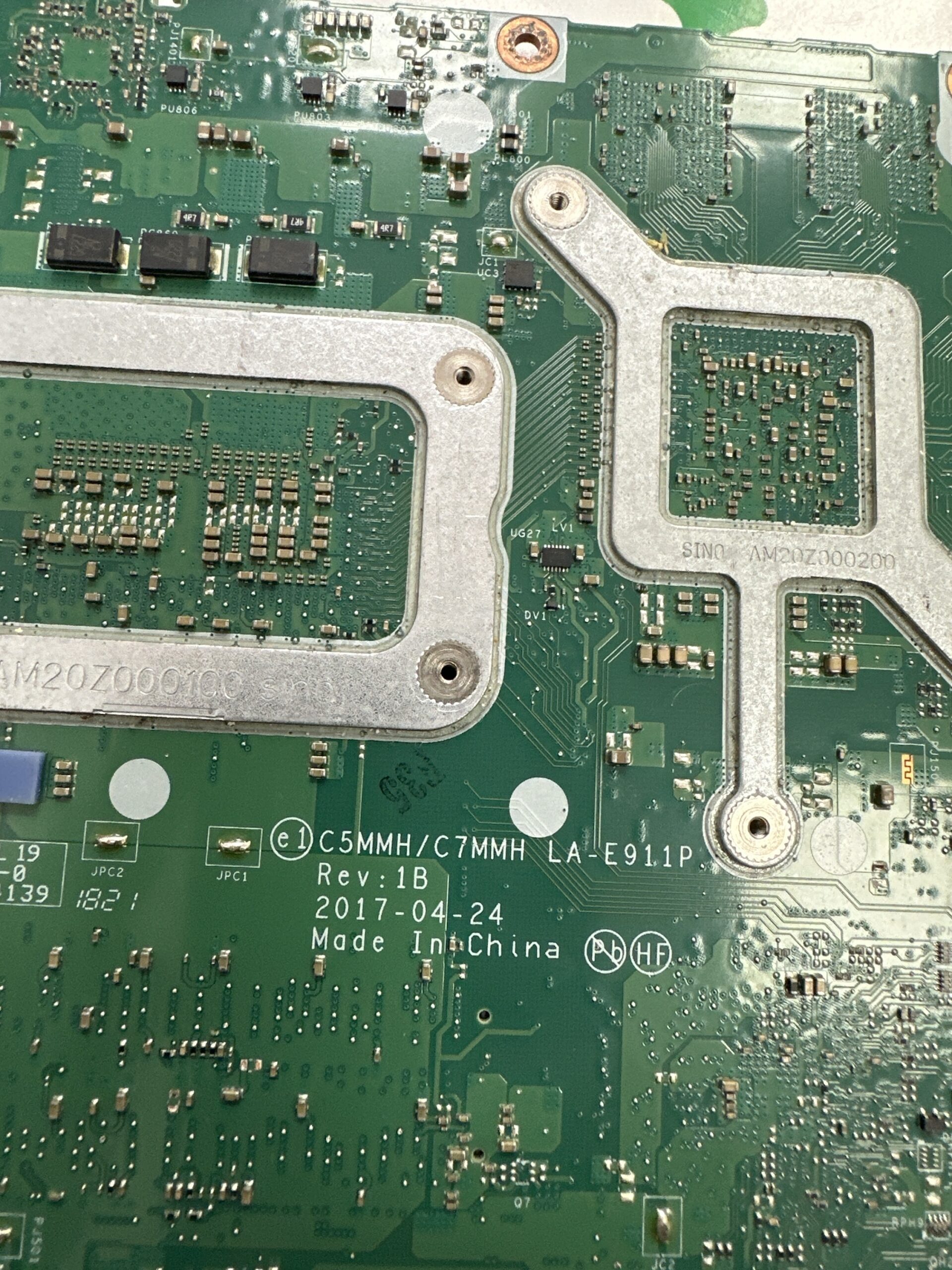 C5MMH/C7MMH LA-E911P Acer Nitro 5 AN515-51 anakart i5 N17P-G1-A1 GTX1050 Laptop anakart - Görsel 2