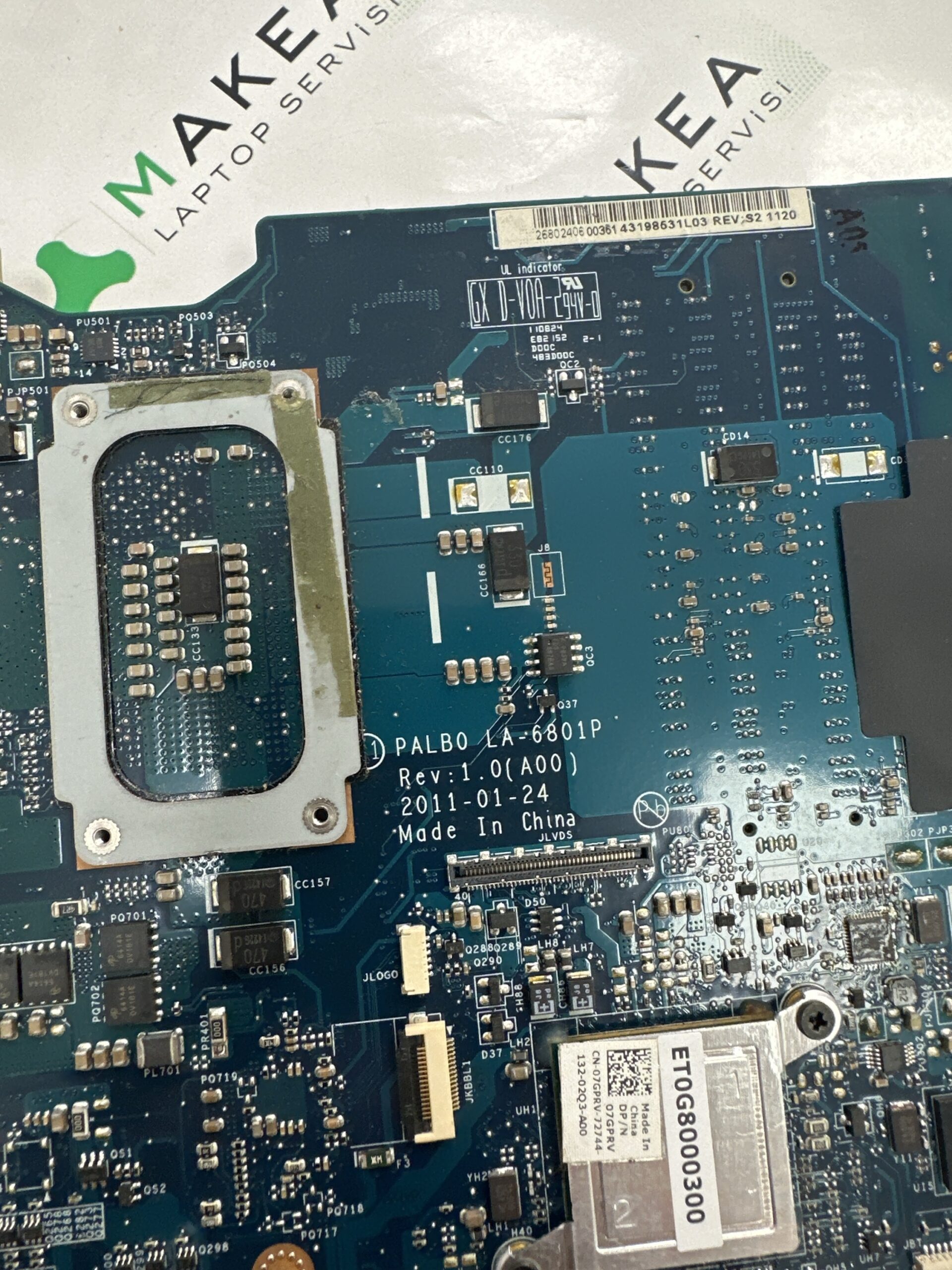 Dell Alienware M14X R1 laptop anakart LA-6801P - Görsel 3