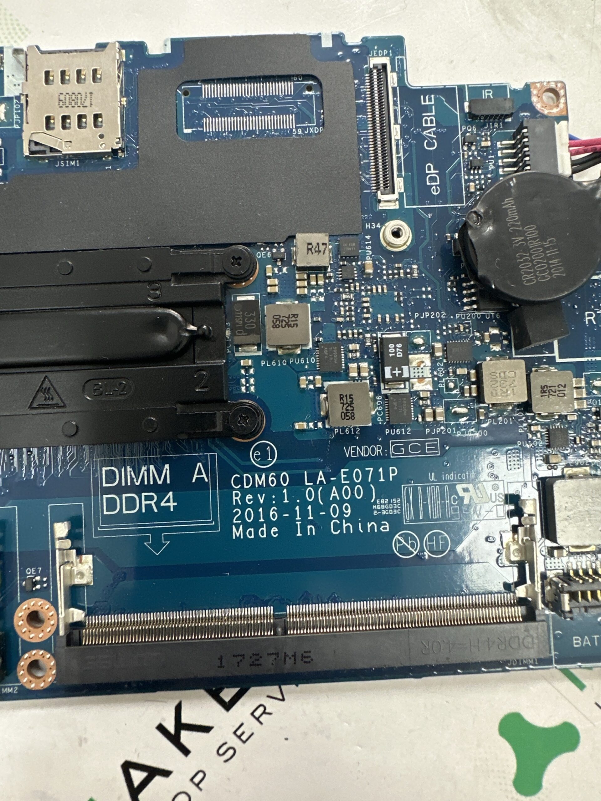 Dell Latitude 5280 Anakart LA-E071P i5-7300U CPU - Görsel 2